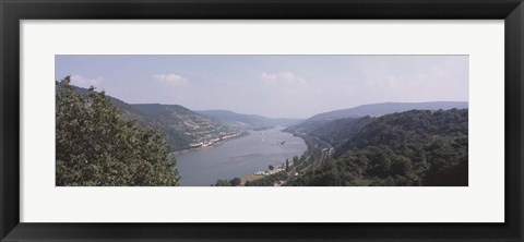Framed Germany, Bacharach, Lorch, Bridge over the Rhine river Print