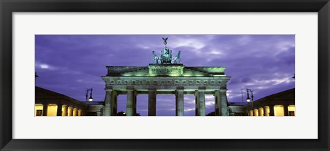 Framed Low Angle View Of The Brandenburg Gate, Berlin, Germany Print