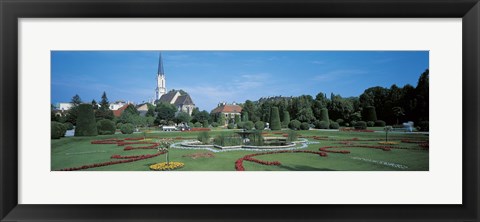 Framed Gardens at Schonbrunn Palace Vienna Austria Print