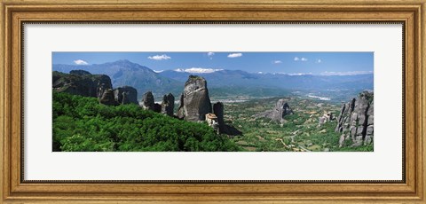 Framed Meteora Monastery Greece Print