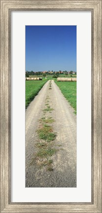 Framed Germany, Hay bales along a road Print