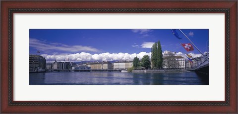 Framed Rhone River Geneva Switzerland Print