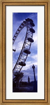 Framed Low angle view of the London Eye, Big Ben, London, England Print