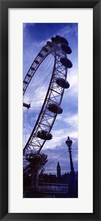 Framed Low angle view of the London Eye, Big Ben, London, England Print