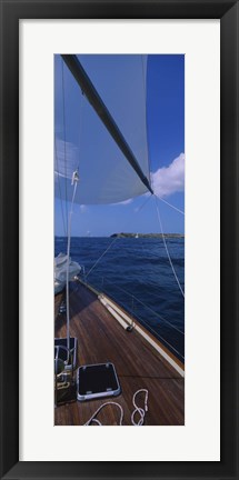 Framed Sailboat racing in the sea, Grenada Print