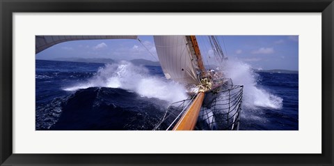 Framed Yacht Race, Caribbean Print