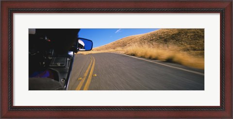 Framed Motorcycle on a road, California, USA Print