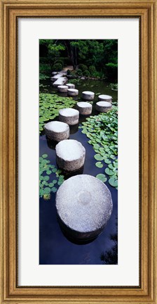 Framed Shrine Garden, Kyoto, Japan Print