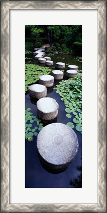 Framed Shrine Garden, Kyoto, Japan Print