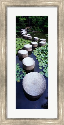Framed Shrine Garden, Kyoto, Japan Print
