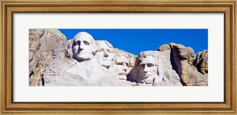 Framed Mount Rushmore, South Dakota (white) Print