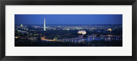 Framed Panoramic view of Washington DC Print