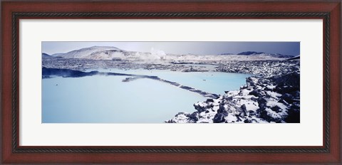 Framed High angle view of a hot spring, Iceland Print