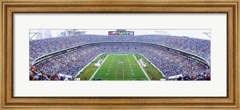 Framed NFL Football, Ericsson Stadium, Charlotte, North Carolina, USA Print