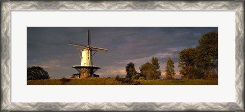 Framed Windmill Veere Nordbeveland The Netherlands Print