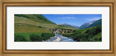 Framed Railway Bridge Switzerland Print