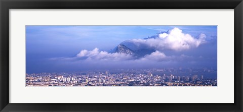 Framed Rock Of Gibraltar, Andalucia, Spain Print