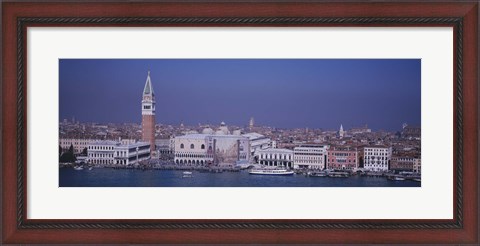 Framed Aerial View Of A City Along A Canal, Venice, Italy Print