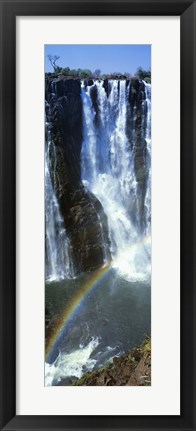 Framed Victoria Falls Zimbabwe Africa (vertical) Print