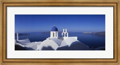 Framed Church Roof, Greece Print