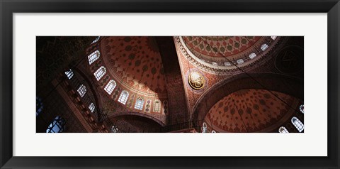 Framed Turkey, Istanbul, Suleyman Mosque, interior domes Print