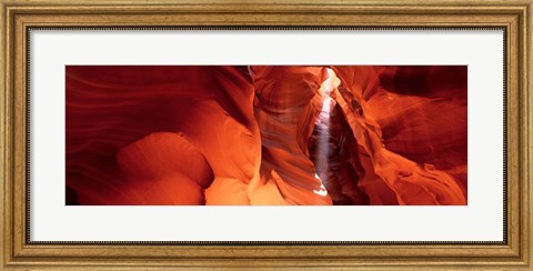 Framed Shaft of sunlight in a canyon, Antelope Canyon, Arizona, USA Print