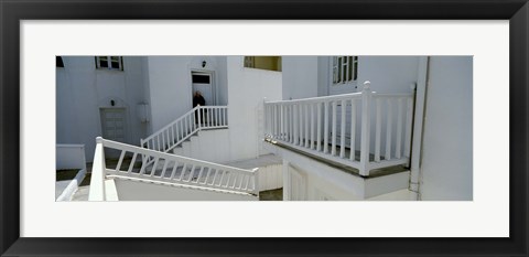 Framed Balcony of a house, Naxos, Cyclades Islands, Greece Print