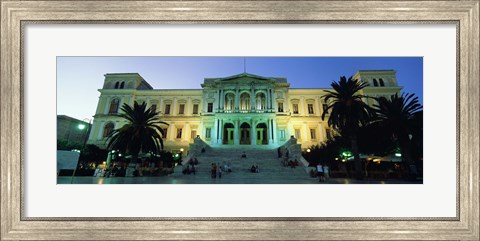 Framed Low angle view of a building, Syros, Cyclades Islands, Greece Print