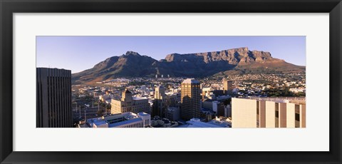 Framed Aerial View of Cape Town and Table Mountain Print