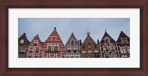 Framed Low angle view of buildings, Bruges, Belgium Print