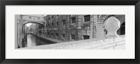 Framed Bridge Over A Canal, Bridge Of Sighs, Venice, Italy Print