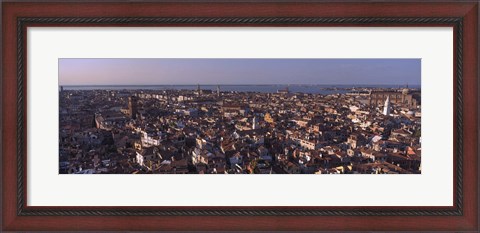 Framed High Angle View Of A City, Venice, Italy Print