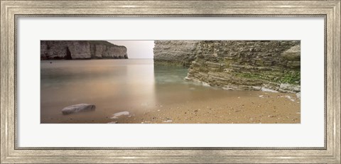 Framed Waterfront Cliffs, North Landing, Flamborough, Yorkshire, England, United Kingdom Print