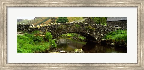 Framed Stone Bridge Over A Canal, Watendlath Bridge, Lake District, Cumbria, England, United Kingdom Print