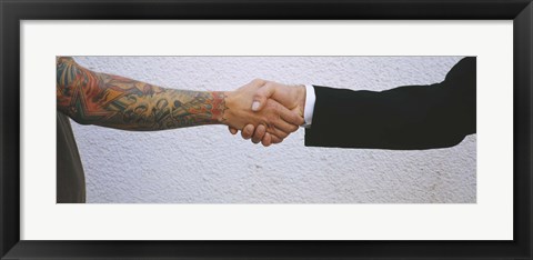Framed Close-Up Of Two Men Shaking Hands, Germany Print