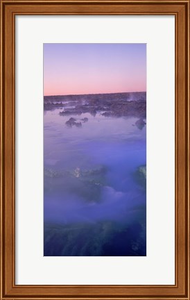 Framed Hot springs in a lake, Blue Lagoon, Iceland Print