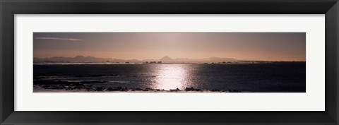 Framed Ocean at dusk, Bessastadir, Iceland Print