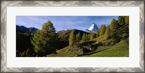 Framed Low angle view of a mountain peak, Matterhorn, Valais, Switzerland Print