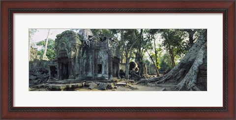 Framed Old ruins of a building, Angkor Wat, Cambodia Print
