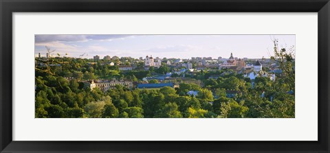 Framed High angle view of a city, Vilnius, Trakai, Lithuania Print