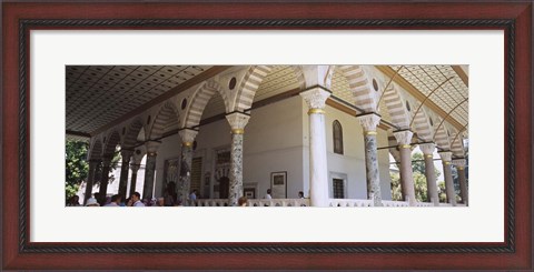 Framed Group of people in front of a chamber, Topkapi Palace, Istanbul, Turkey Print