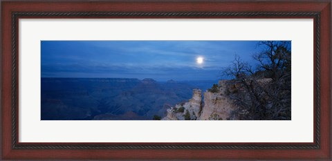 Framed Rock formations at night, Yaki Point, Grand Canyon National Park, Arizona, USA Print