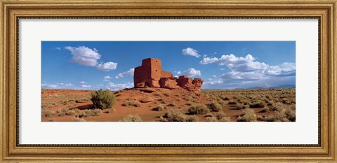 Framed Ruins of a building in a desert, Wukoki Ruins, Wupatki National Monument, Arizona, USA Print
