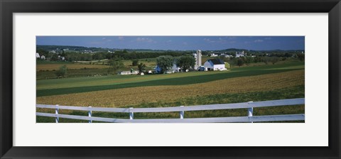 Framed Amish Farms, Pennsylvania Print