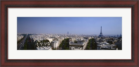 Framed High angle view of a cityscape, Paris, France Print