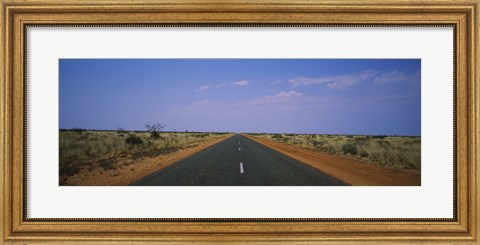 Framed Road passing through a landscape, Outback Highway, Australia Print