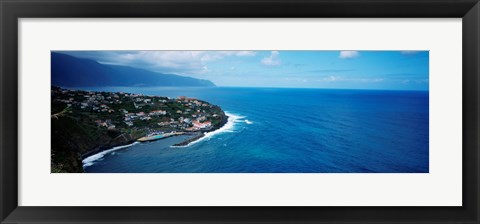 Framed High angle view of an island, Ponta Delgada, Madeira, Portugal Print