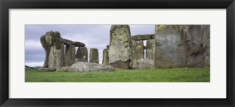 Framed Rock formations of Stonehenge, Wiltshire, England Print