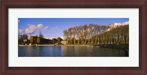Framed Trees along a lake, Chateau de Versailles, Versailles, Yvelines, France Print