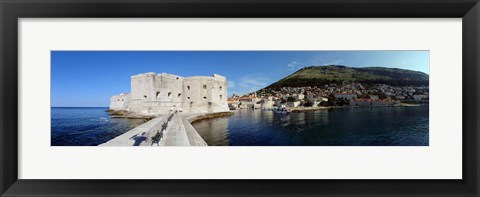 Framed Ruins of a building, Fort St. Jean, Adriatic Sea, Dubrovnik, Croatia Print